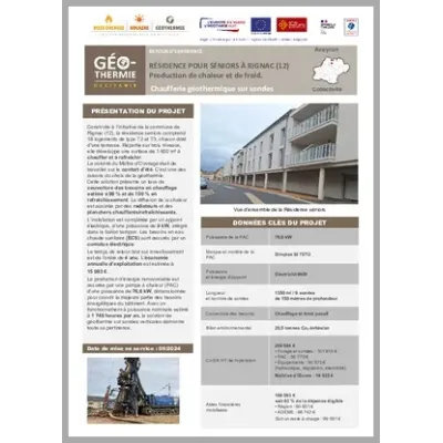 Résidence pour séniors à Rignac (12). Production de chaleur et de froid
