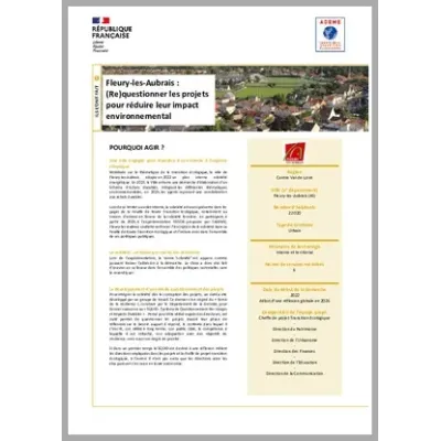 Fleury-les-Aubrais: (Re)questionner les projets pour réduire leur impact environnemental