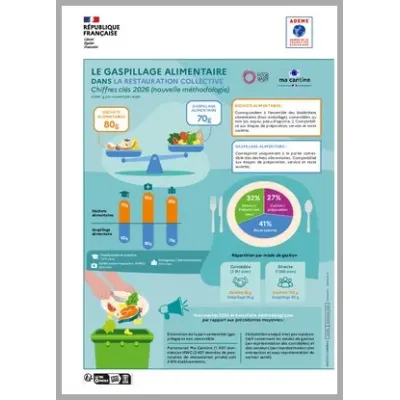 Chiffres clés du gaspillage alimentaire en restauration collective (mise à jour 2026)