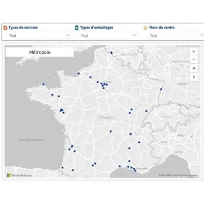 Cartographie 2025 des centres de lavage d'emballages en France