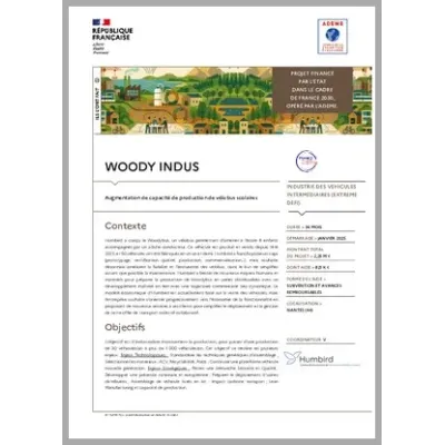 WOODY INDUS - Augmentation de capacité de production de vélobus scolaires