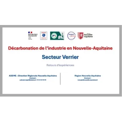 Décarbonation de l'industrie en Nouvelle-Aquitaine - Secteur Verrier