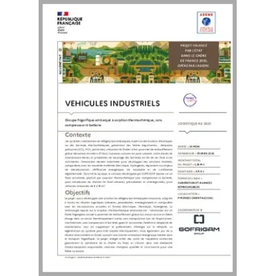 VEHICULES INDUSTRIELS - Groupe frigorifique embarqué à sorption thermochimique, sans compresseur ni batterie