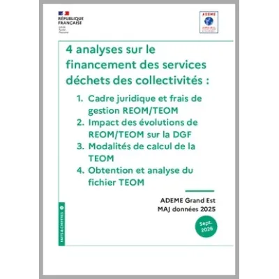 4 analyses sur le financement des services déchets des collectivités (REOM/TEOM)