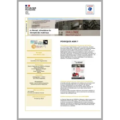 Le Réemp' stimulateur du réemploi des matériaux