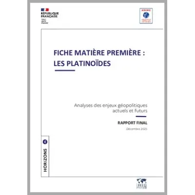 Fiche matière première :  les platinoïdes