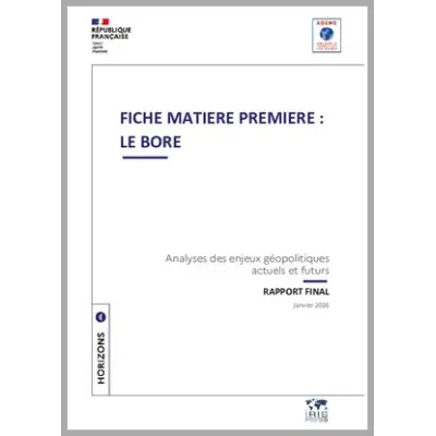 Fiche matière première : le bore