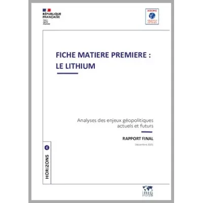 Fiche matière première : le lithium