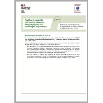 Méthodologie de réalisation des feuilles de route 3R pour l'emballage en plastique à usage unique