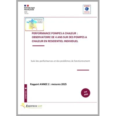 Mesure des performances de PAC air/eau et eau/eau installées en maisons individuelles, année 2