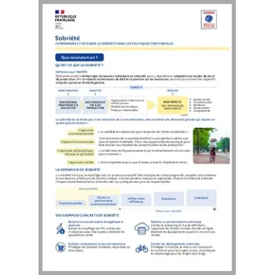 Sobriété : Comprendre et Agir